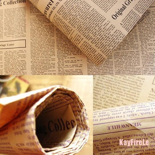 Kayfirele papel de regalo envoltura de doble cara de navidad papel Kraft Vintage (5)