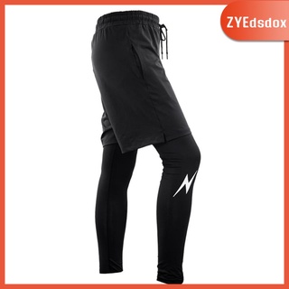 Los Hombres Gimnasio Fitness Pantalones Cortos De Compresión Base De La Capa De Entrenamiento Apretado M (5)