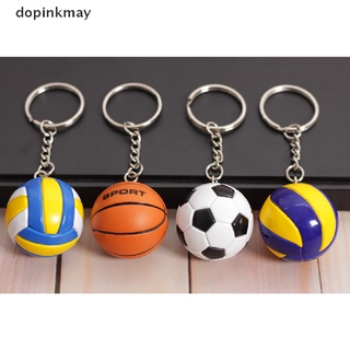 Dopinkmay 3D Sports Basketball Volleyball Football Key Chains Souvenirs Keyring Gift CL