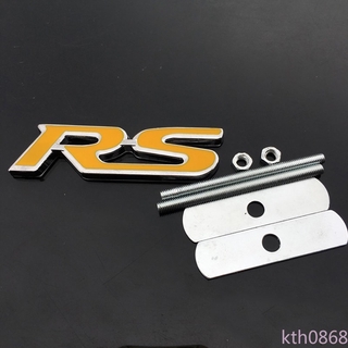 Metal RS logotipo emblema de la parrilla delantera de la insignia de la etiqueta engomada para Honda, Etc (7)