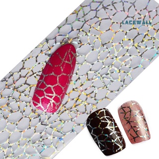 Lacewall Glitter Nail Art Full Tips DIY Cobweb Nail Foils Transfer Polish Sticker Nail Decals