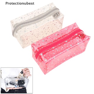 Protectionubest Women Transparent Makeup Bag Travel Cosmetic Bag Pencil Case Large Capacity NPQ