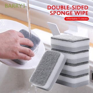 Barry1 prácticos almohadillas de fregona duraderas herramientas de limpieza del hogar esponjas de plato trapos de cocina 5 unids/Set altamente eficiente fuerte descontaminación toallitas toallas utensilios de cocina (1)