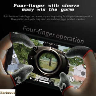 1 Pair Phone Games Sweat-proof Finger Gloves Thumbs Finger Cover Non-slip Sleeve For PUBG Touch Screen Game Practical Access BARBECUE