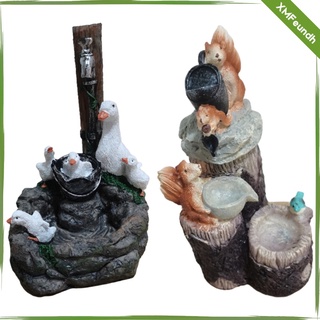 resina animal fuente estatua jardín decoración artesanía hogar figuritas decoración
