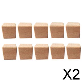 2x Cubos De madera Natural sin marco Para manualidades