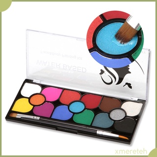 15Color Non Toxic Face & Body Paint Make Up Palette Kit Water Based Oil Painting