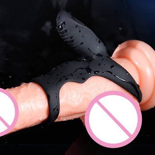 te corrector de pene elástico fácil de instalar silicona vibración delay eyaculación bloqueo anillo para masturbadores masculinos (9)