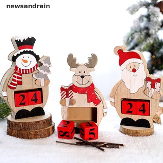 [O] Calendario de navidad navidad de madera Santa Claus coche calendario decoraciones buena