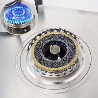 【BK】Metal Round Gas Cooker Furnace Stove Fire Net Windproof Energy Saving Cover Ring