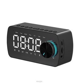 Reloj De escritorio con Sensor De Temperatura USB recargable con radio FM HiFi estéreo bocina Bluetooth