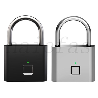 (LY) 2020 actualización de huellas dactilares candado USB recargable inteligente sin llave antirrobo candado de aleación de Zinc cerradura de la puerta