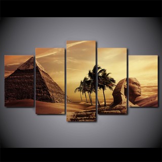 5 piezas pirámides sin marco egipto Androsphinx puesta del sol paisajes pintura