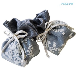 jang bolsa de almacenamiento con cordón organizador de joyería bordado floral cuerda elástica paquete de regalo collar pulsera anillo bolsas