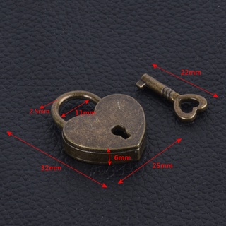 joomstore - mini candado vintage con forma de corazón, bolsa de viaje, maleta de equipaje, caja de llaves (6)