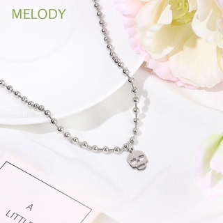MELODY Party Skull Metal Pendant Gifts Hip Hop Pendant Clavicle Necklace New Punk Women Men Couple Jewelry Choker