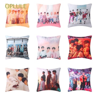 OPLULE 45x45cm New Cushion Cover Bedding Bangtan Boys BTS Pillow Case Love Yourself Home Decor Fans Army K-pop Sofa Throw
