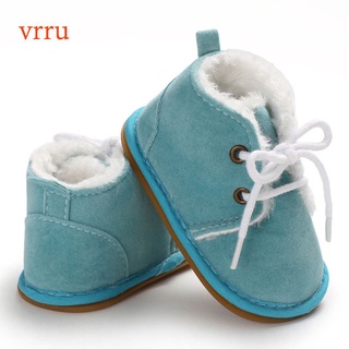 Invierno Azul Hombre Y Mujer Bebé Caliente Botas De Suela De Goma Antideslizante Zapatos De 0 A 1 Año De Edad Niño [vrru]