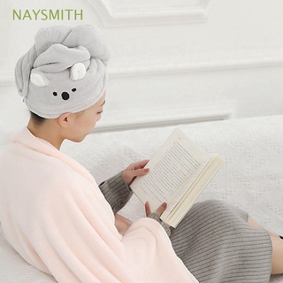 NAYSMITH Bathroom Hair Dry Towel Cute Wrap Cap Shower Hat Women Microfiber Super Absorbent Quick Drying Hair-drying Soft Turban