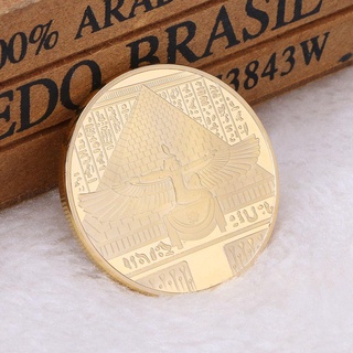 [aleación] moneda conmemorativa egipcia cleopatra chapado en oro reina nefertiti