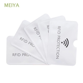 Meiya 10/20pzas cartera De seguridad plateada Para bloque De tarjeta De Crédito/tarjeta Rfid De aluminio