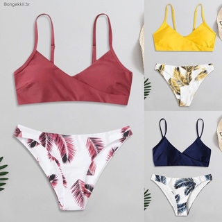 Bgk Conjunto De bikini Floral Para mujer/Conjunto De bikini Push-Up Para playa