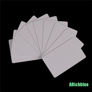 Arichblue 10 pzs tarjeta blanca de Pvc Nfc etiqueta 1k S50 Ic 13.56 Mhz lectura escritura Rfid