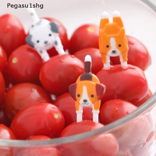 [pegasu1shg] 7 unids/set lindo mini animal de dibujos animados alimentos picks niños snack comida frutas horquillas caliente (5)