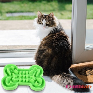 ☞Cynthialy☜Nueva placa Anti asfixia de silicona en forma de hueso para perros gatos alimentador de alimentos dispositivo (5)