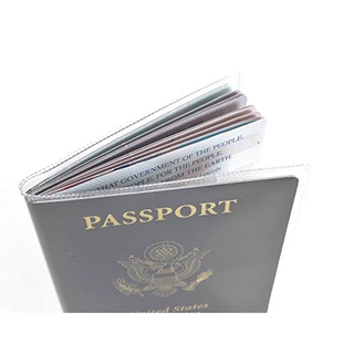 plástico transparente transparente pasaporte cubierta titular de la tarjeta protector de almacenamiento de tarjetas (1)