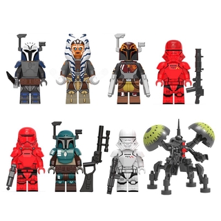 Lego Minifigures Star Wars Series Figurine Mandalorian Troopers Ahsoka Tano Building Blocks Kids Toys