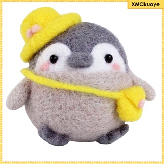 pingüino aguja fieltro kit de espuma estera de lana fieltro suministros niños\\\'s día