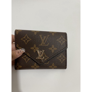 LOUIS VUITTON LV Monogram leather women's card holder Envelope purse