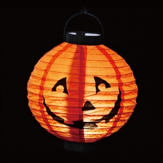 Halloween decoración LED papel calabaza colgante linterna lámpara de Halloween decoraciones para el hogar Horror linterna suministros rl