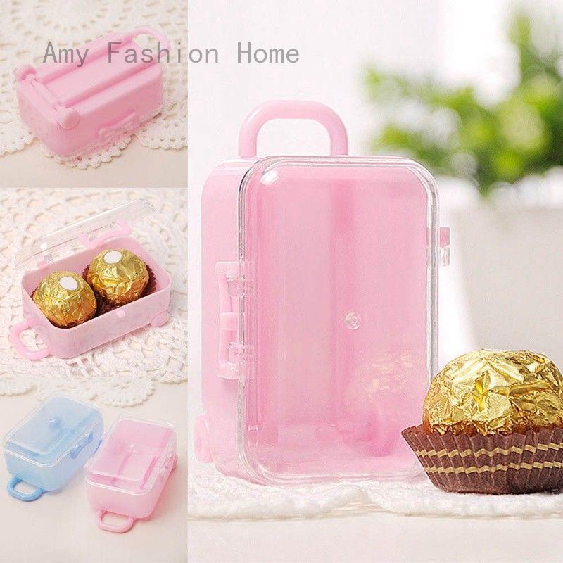 mini rolling maleta de viaje caja de favores de boda fiesta recepción caramelo juguete