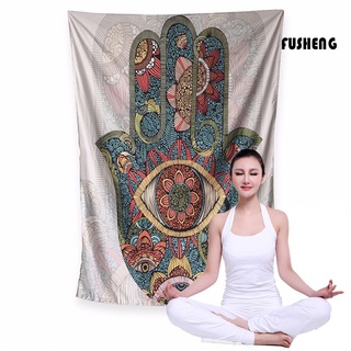 fusheng Elegante Arte Hamsa Fatima Mano Colgante De Pared Yoga Tapiz Dormitorio Picnic Manta