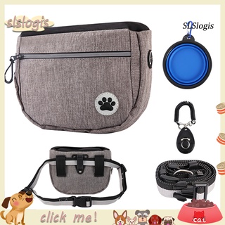 Sg_dog Treat bolsa de tela Oxford bolsa de entrenamiento para mascotas con cinturón ajustable para perros, cuenco de entrenamiento, Clicker al aire libre, juego de entrenamiento para perros