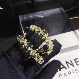 Chanel Brinco Prata S925 Silver Femininos Bijuteria Moda E Criativo Retro Double c Brincos Divertidos Simples Earring Pendant Earrings Accessory Women's Dangler Jewelry