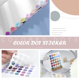 Jane Natural Dot pegatina serie de colores Scrapbooking pegatinas decorativas copos papelería DIY colorido suministros escolares nota papel/Multicolor (6)