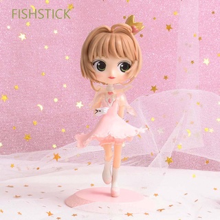 Fishstick dibujos animados Cardcaptor Sakura regalos para amigos muñeca juguete figura de acción miniaturas adornos de escritorio colección modelo Sakura PVC figura de acción figura modelo juguetes