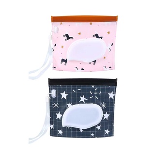 gaea* Reusable Baby Wet Wipe Pouch Travel Wet Wipe Case Wipes Dispenser Cosmetic Pouch