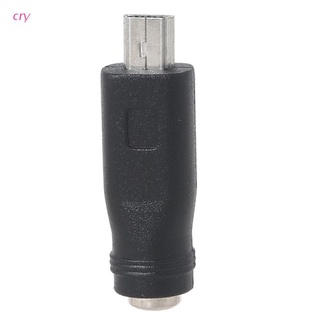 cry 5v conveniente mini adaptador usb macho a 5.5x2.1mm negro adaptador de alimentación