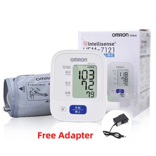 [Adaptador gratis]Omron M2 HEM-7121 Intellisense memoria automática Monitor de presión arterial portátil LCD Digital brazo superior Monitor de presión arterial