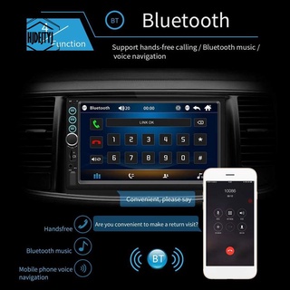 2 Din 7 pulgadas coche estéreo Bluetooth pantalla táctil reproductor MP5 Radio FM In-Dash Multimedia con cámara de respaldo AUX/TF/USB