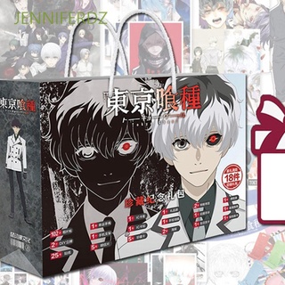 Jenniferdz lindo Anime Ghoul Anime colección juguete Ghoul bolsa pegatinas marcador póster suministros escolares especiales insignia postal (1)