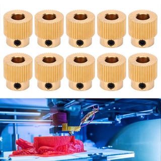 10pieces mk8 engranaje de extrusión 3d impresora engranaje de alimentación equipo de alimentación para makerbot