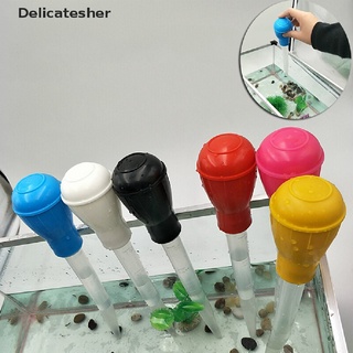 [delicatesher] tubo de suministro de 30 ml acuario herramienta limpia pipeta tanque de peces bomba de sifón cambiador de agua caliente