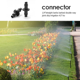 ☧Hunan☧Practical 100pcs 1/4 Inch Straight Barbed Double Way Joint Drip Irrigation Connector Worth Buying♥