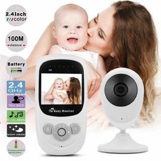 baby monitor 2.4ghz inalámbrico digital video nightvision sensor de audio cámara 2.4"