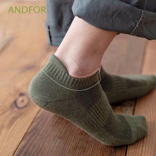 ANDFOR Invisible Men's Socks All-match Hosiery Low-top Socks Shallow Mesh Cotton Comfortable Thin Simple Boat Socks/Multicolor